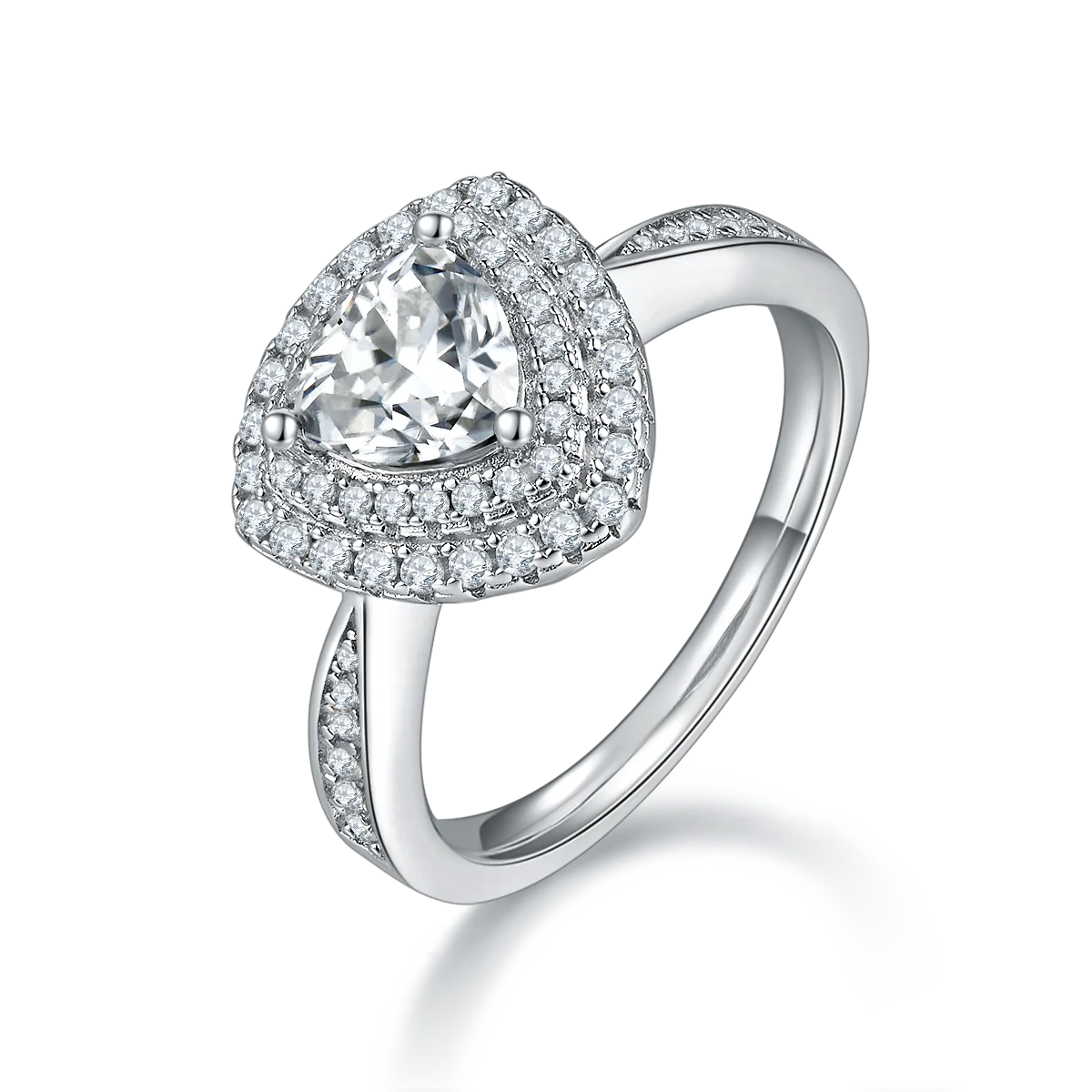 Moissanite Wedding Rings 18k White Gold 925 Sterling Silver Moissanite Ring