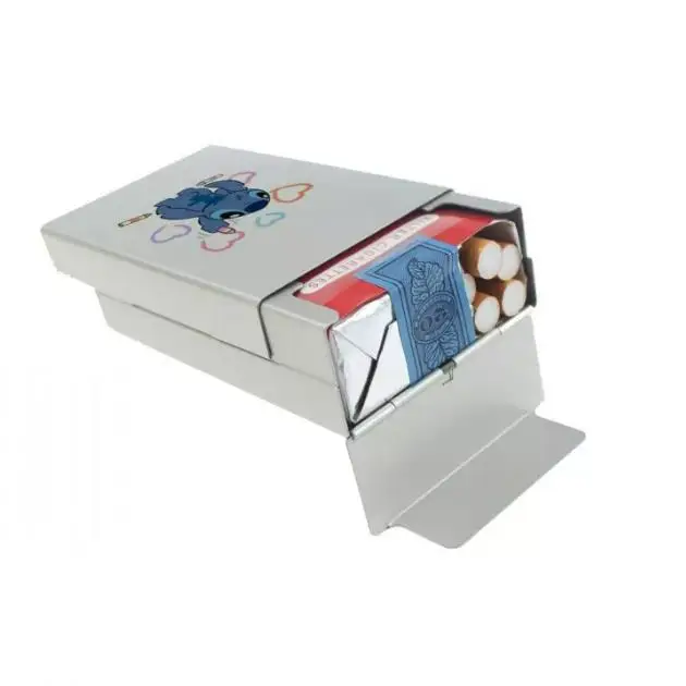 Stitch cartoon customizable Patterns Aluminum cigarette case water resistant cigar-boxes