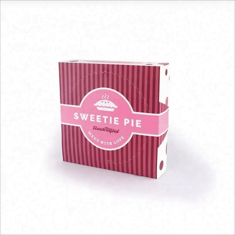 High Quality Food Packaging Box With Window Eco Friendly Card Box for Pie