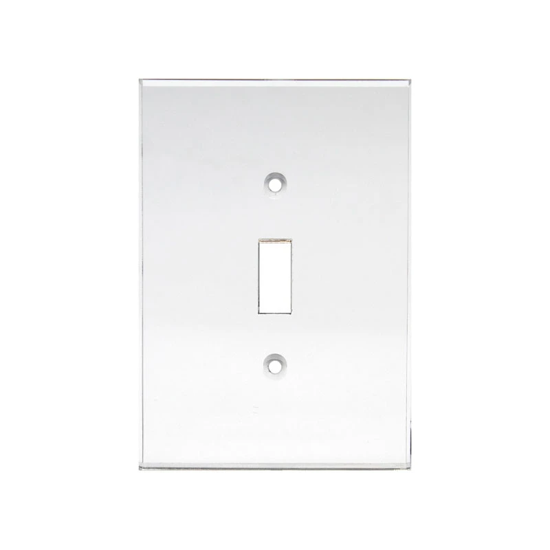 Industrial Grade Clear Single Toggle and Triple Rocker Switch Customizable Duplex Switch Acrylic Mirror Plate