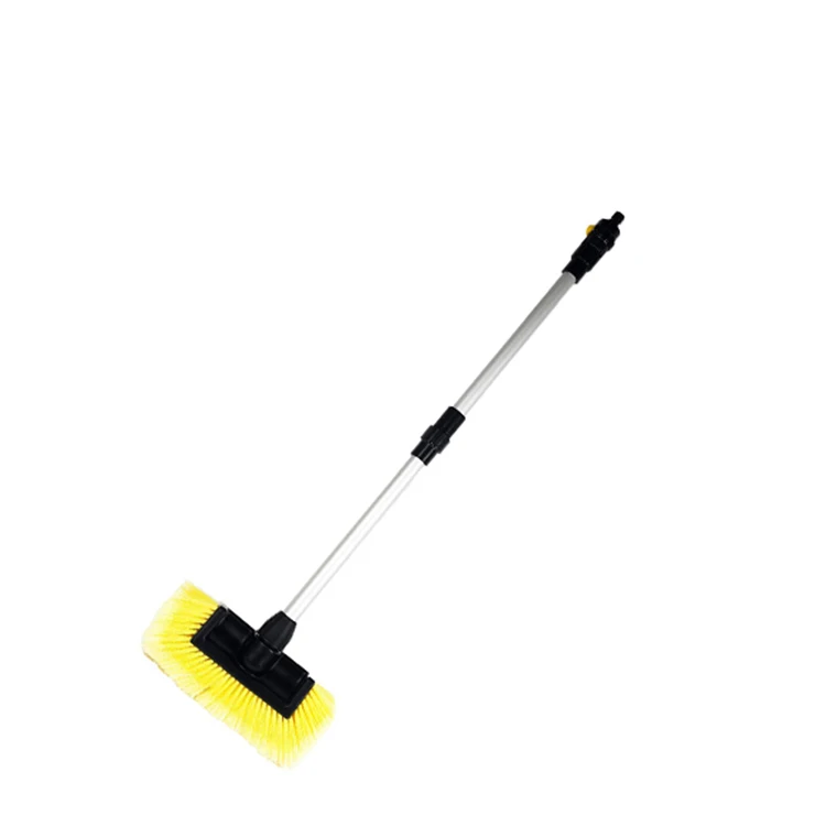 Telescopic Handle Soft Bristle Car Wash Brush Water Flow Switch Car Wash Cleaning Broom