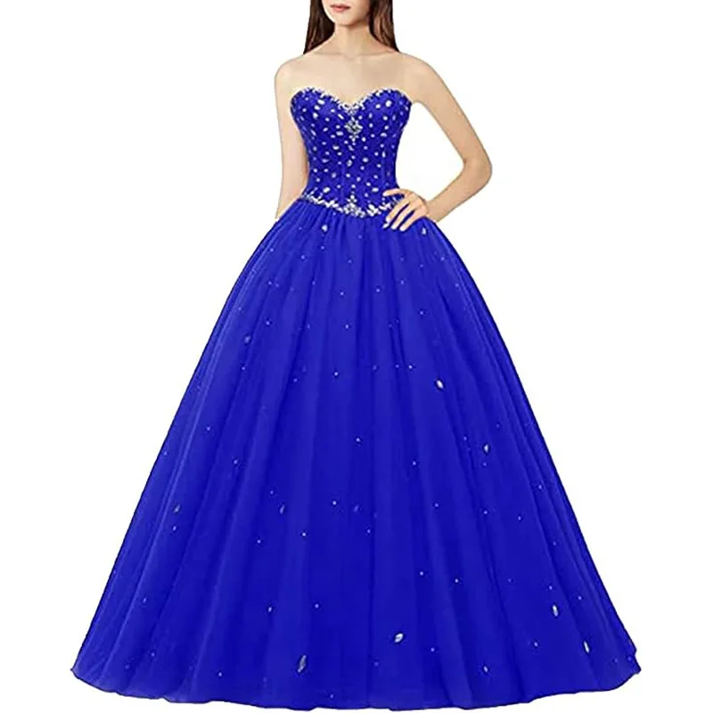 C Clothing Girl Formal Quinceanera Fluffy Princess Strapless Evening Damen Kleid Dresses