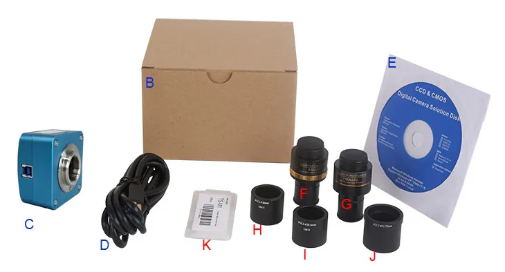 U3CMOS China Industrial Digital Microscope C-mount USB3.0 Microscope CMOS Camera