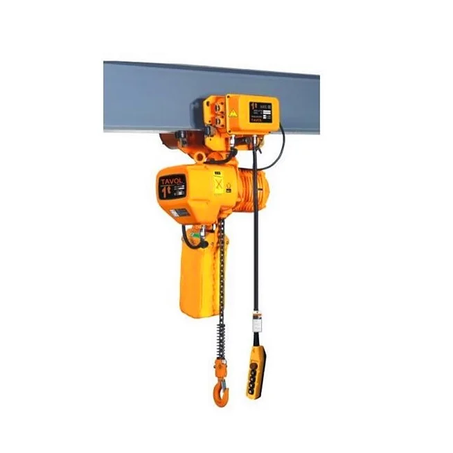Tavol 1 2 3 5 ton electric chain hoist stage with electric trolley or fixed type