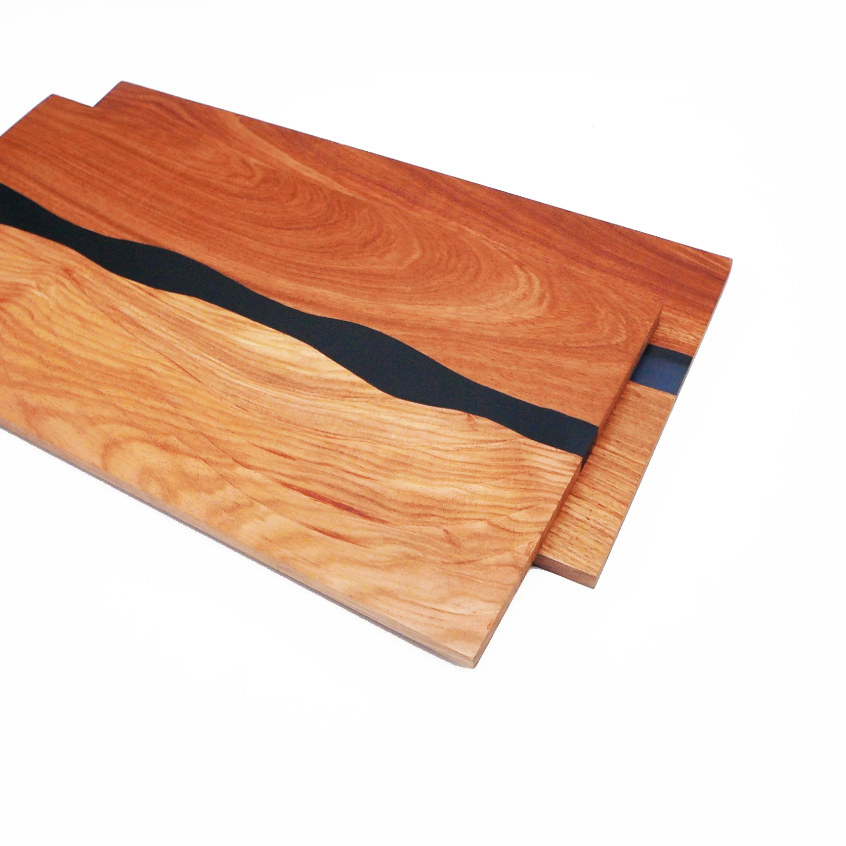 Kitchen Accessories High Quality  Epoxy Resin Wooden River Cheese Board Acacia Cutting Board