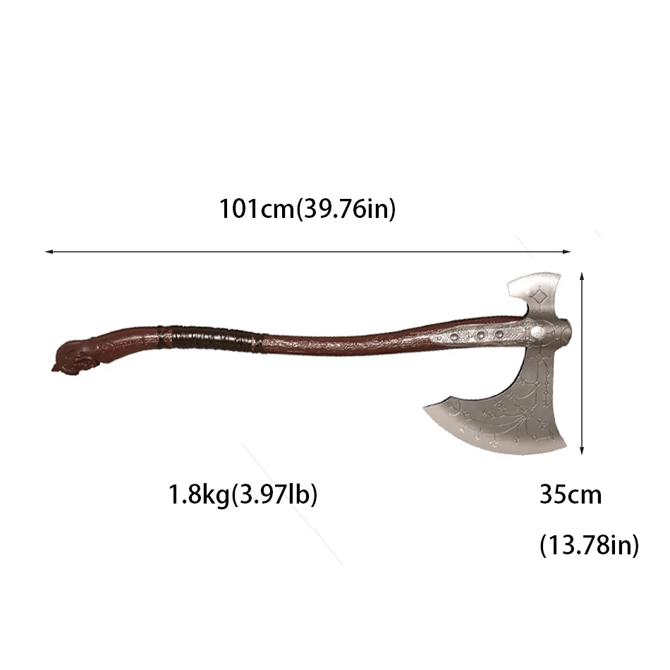 Popular 101cm 1.8kg FRP God Of War Kratos Leviathan Axe For Cosplay Collection