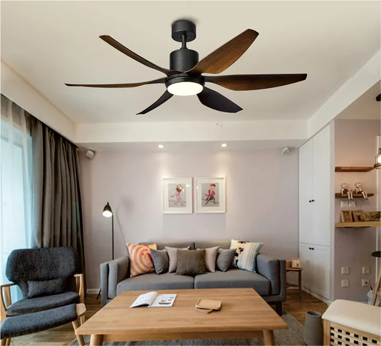 Household ceiling fan with light, high wind power, DC frequency conversion and mute 66 inches