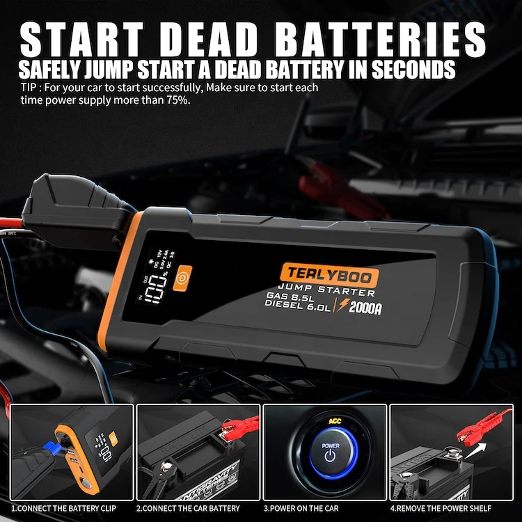 24,000mah G00l00 4000a Peak Supersafe Car Jump Starter (all 12v Vehicles)