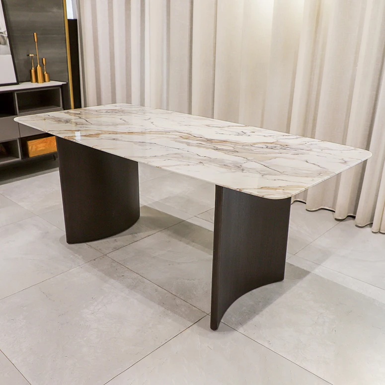 Роскошный обеденный стол мебель для столовой набор мраморных обеденных