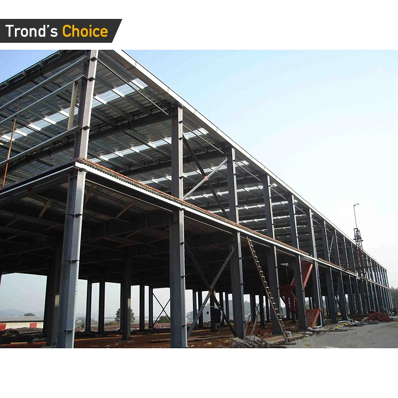 Wholesale Low Cost Two/three Story Industrial Prefabricated Drawings Buildings Steel Structure Warehouse Workshop Manufacturers