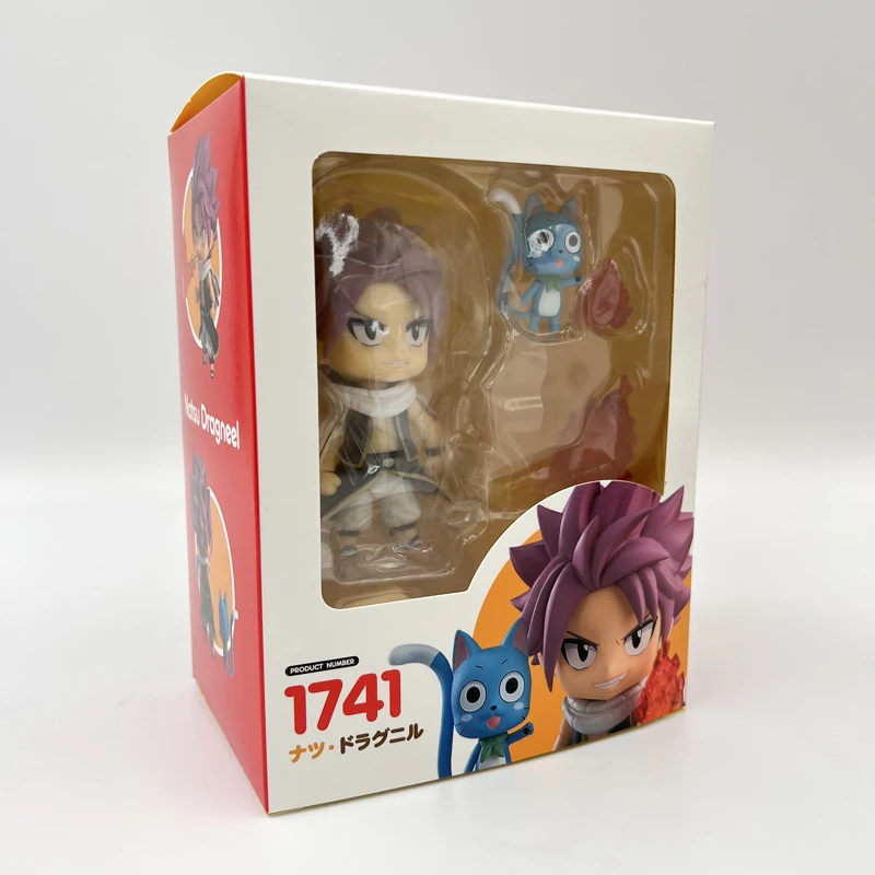 10Cm Nendo Q Version Figure Fairy Tail 1741 Change Face Etherious Natsu Dragneel Action Figurine Toys Anime Figures
