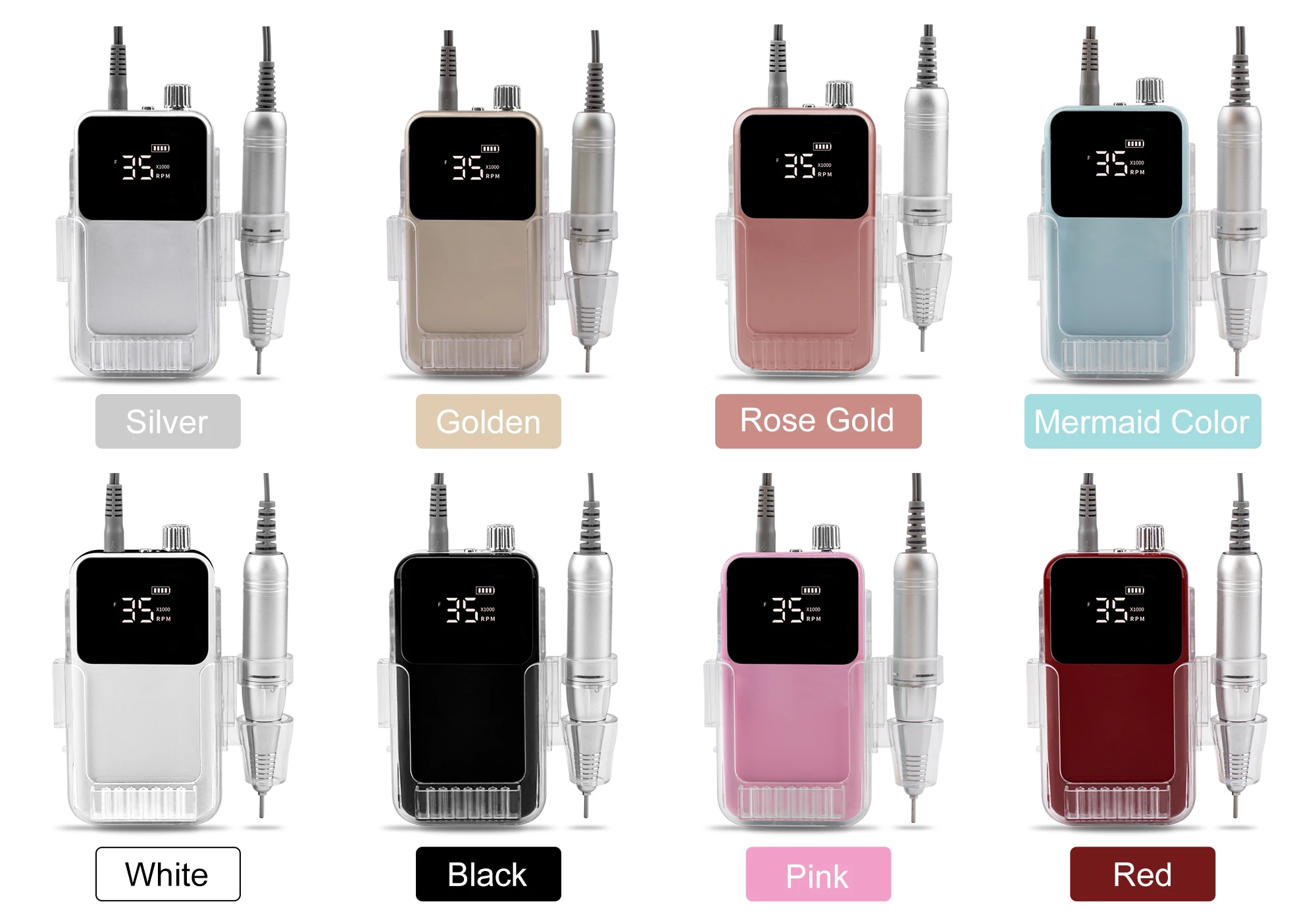 Portable Nail Machine Manicure Pedicure Electric Nail Drill Machines Latest Type Electric Nail Drill 35000RPM