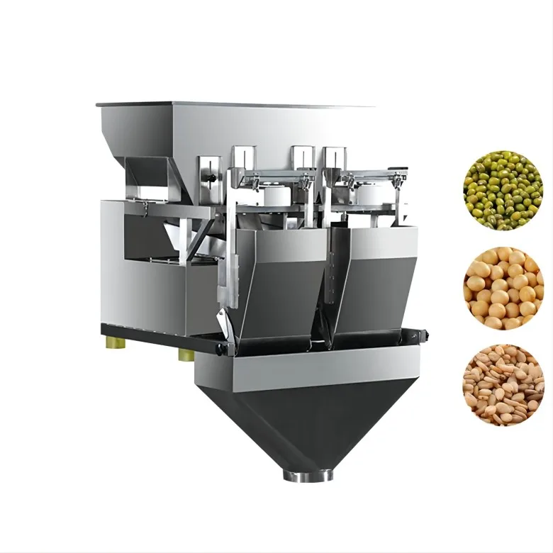 Automatic mini packing machine with 2 head linear weigher for granular grain