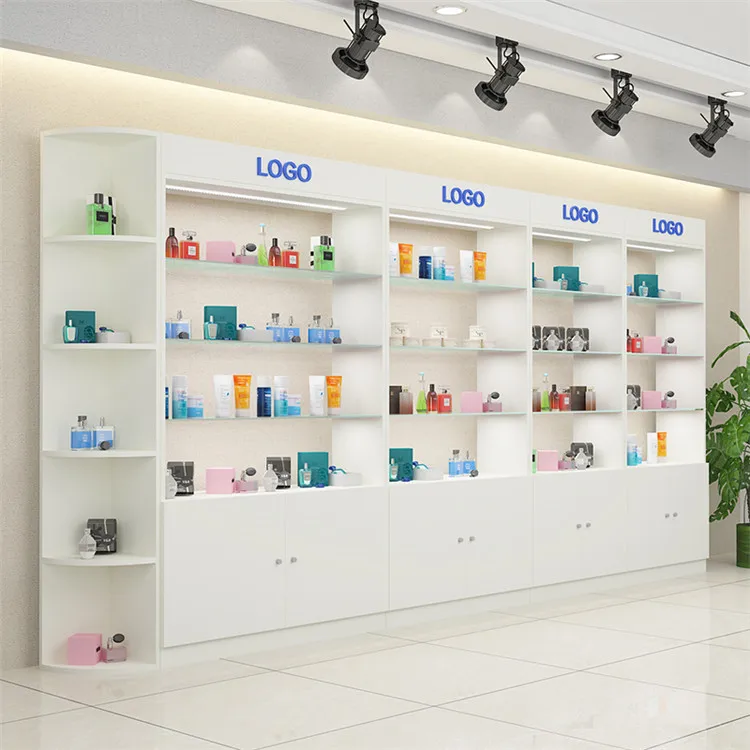 Cosmetics Retail Shop Furniture Design Shopping Mall Supermarket Display Cabinets For Cosmetics