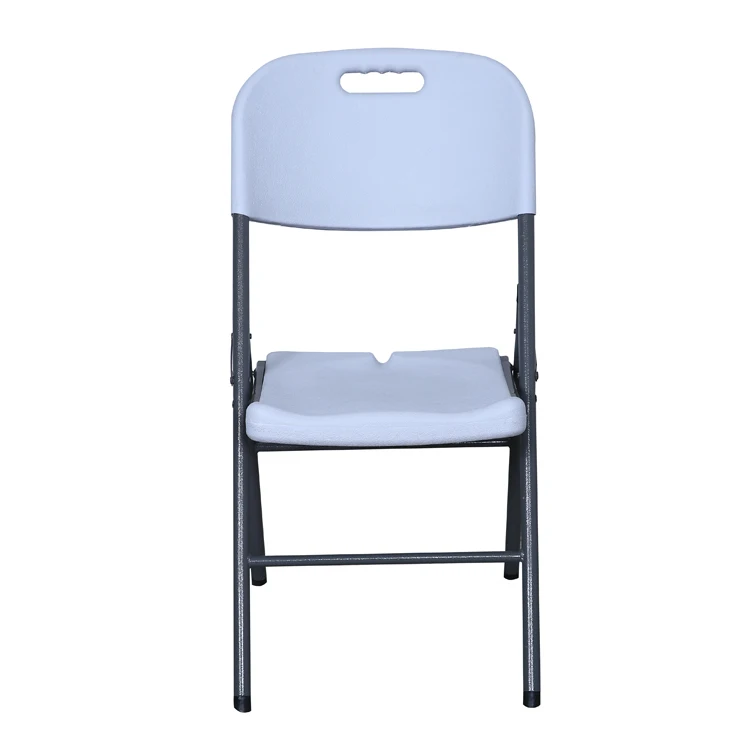 
portable white blow molded folding chair for wedding and other events 