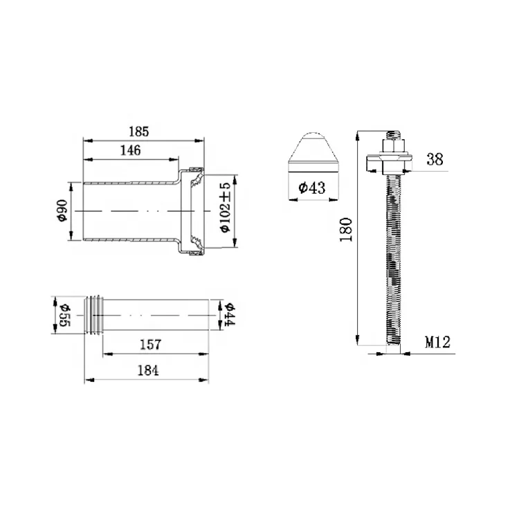 Quick Install Toilet Connect cistern Pipe In Wall Cistern Inlet Outlet Drain Pipe of Toilet Pan Connector WC