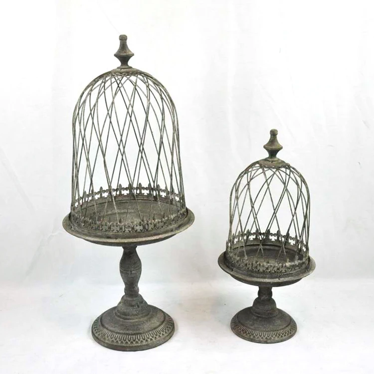 Vintage Deco Rustic Hanging Metal Frame Gold round Mirror for Garden Planting Home Decoration Iron Material