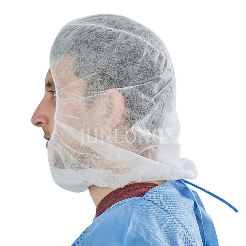 Junlong factory of  White Disposable  Hood Covers for Food Safety