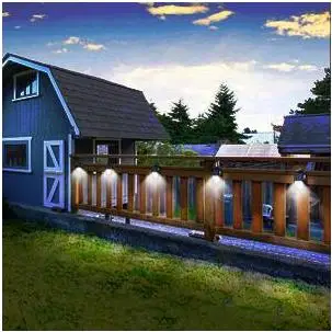 New design IP65 Waterproof Outdoor Plastic 10 Leds Wall Mounted Solar Fence Light For Landscape  Driveway Backyard