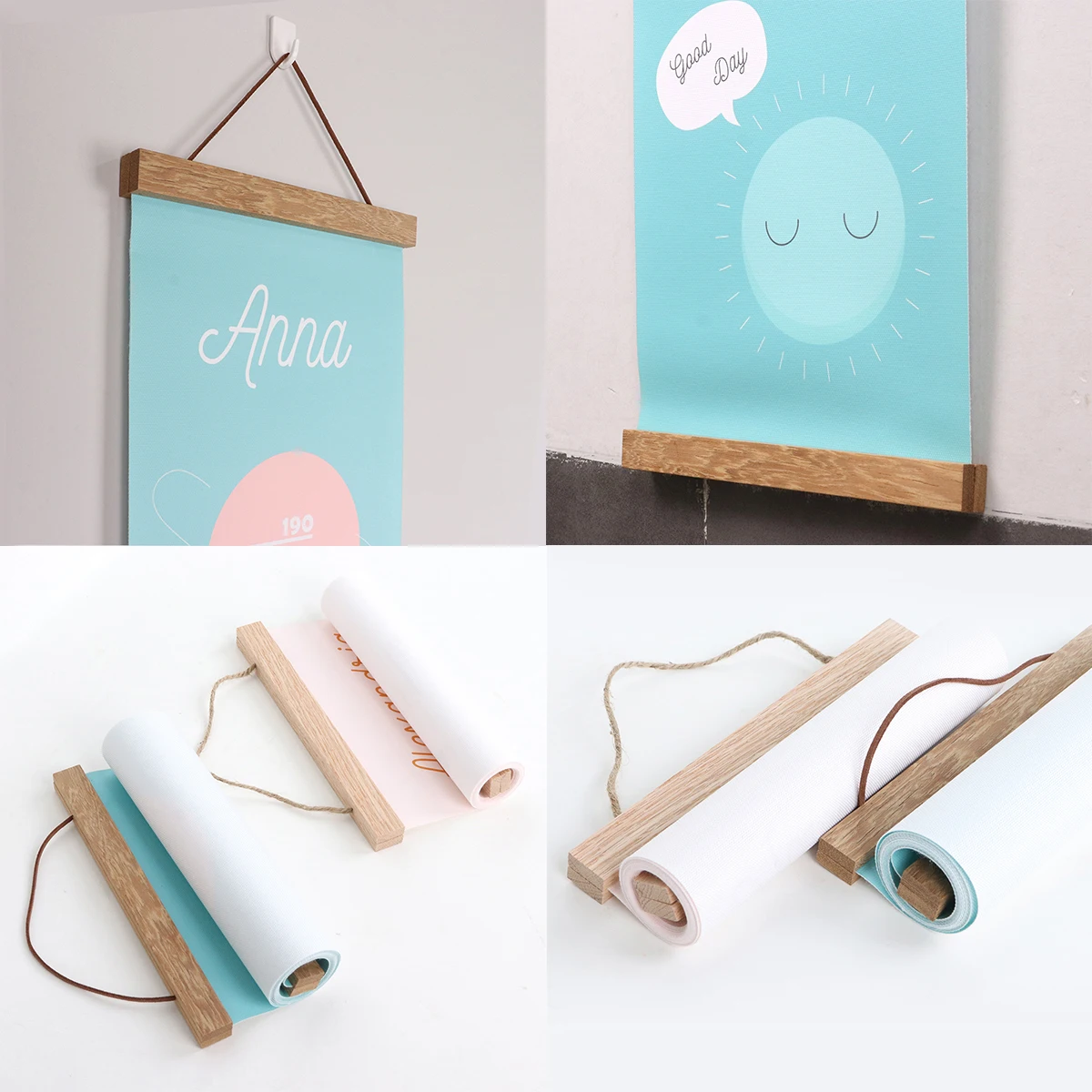 Growth Charts for Kids Baby Height Growth Chart Ruler Removable Canvas Wall Hanging Measurement Chart