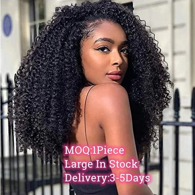 Addictive wholesale wigs 100% human hair vendors cheap afro kinky curly wig lace frontal human hair wigs for black women