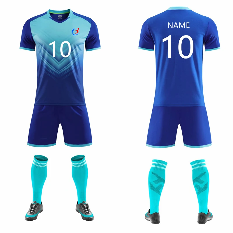 Custom kids sports uniforms dropshipping football shirt football kit jersey set quick dry soccer jerseys football