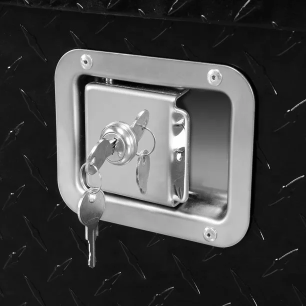 Durable Black Aluminum Truck Diamond Plate Storage Tool Box, Tool Storage Customize