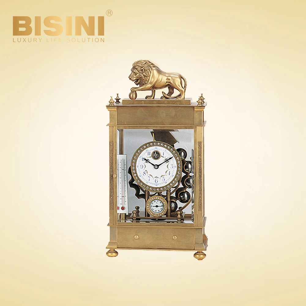 Pure copper creative Cuckoo clock mechanical clock living room solid wood household table clock