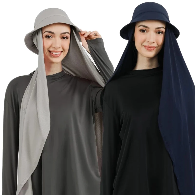 Wholesale Hot Selling Fisherman Hat For Muslim Women With Fisherman Hat Hijab instant Hijab