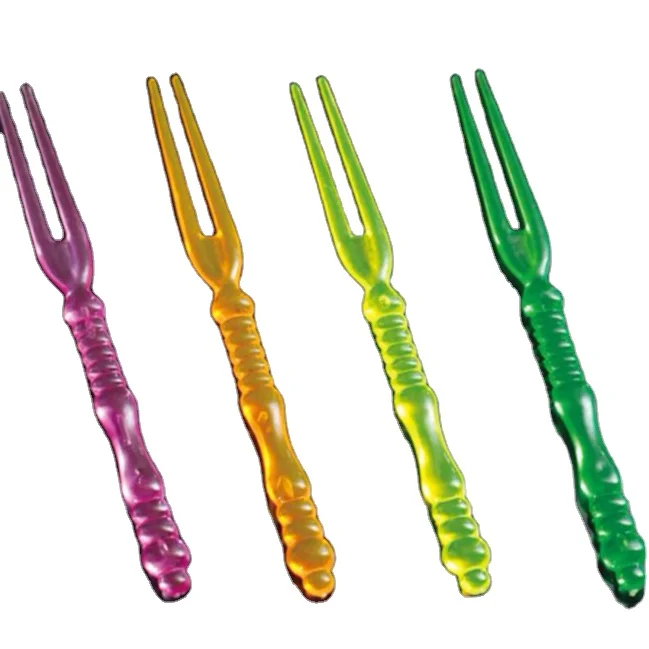 Wholesale Tableware Disposable Small Mini Fruit Dessert Fork Food Picks for Kids Forks Party Decor Accessories SG-03 Good Price PS Plastic