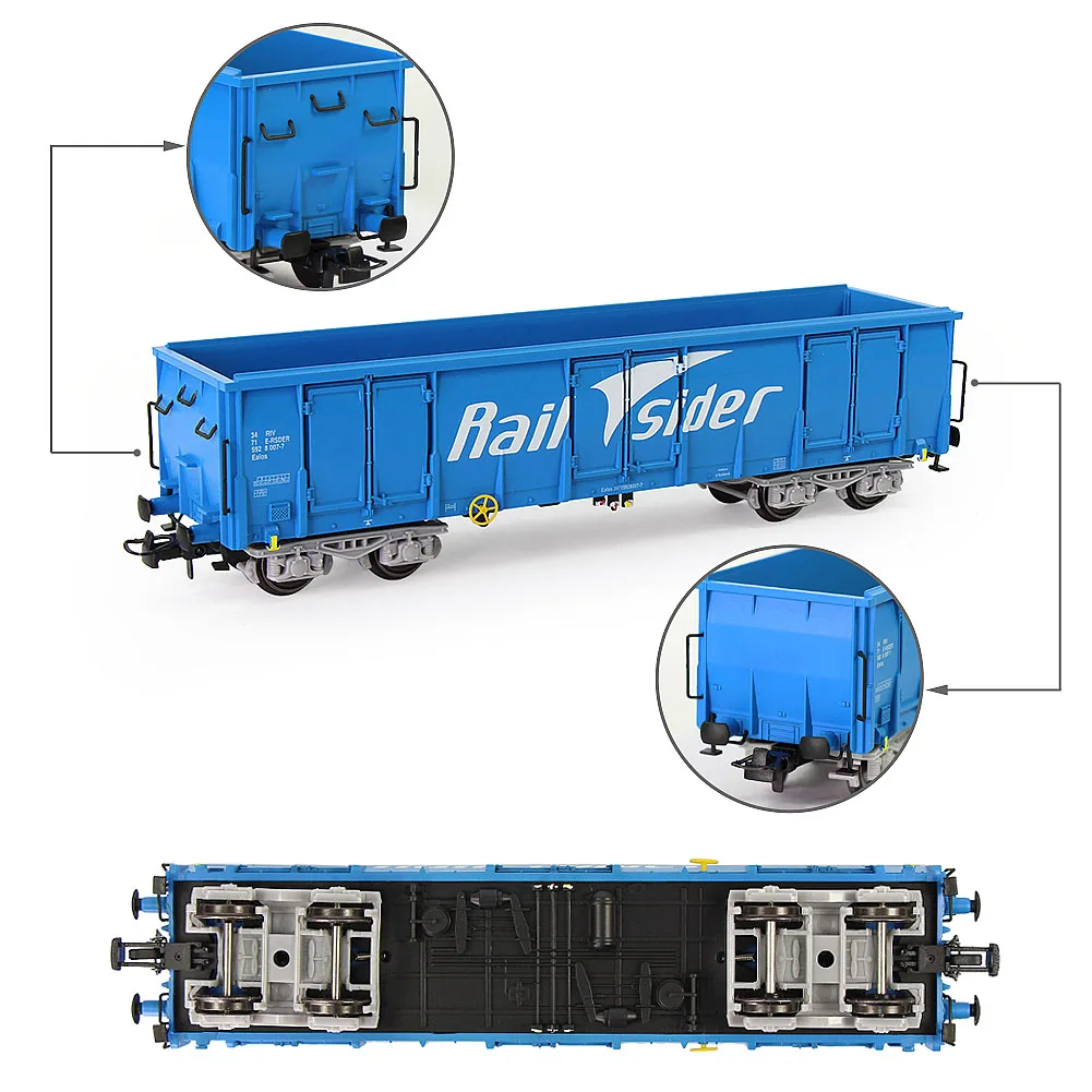 C8742 HO Scale Printed High-side Gondola Car Railway Wagons Rolling Stock 1:87 Freight Car