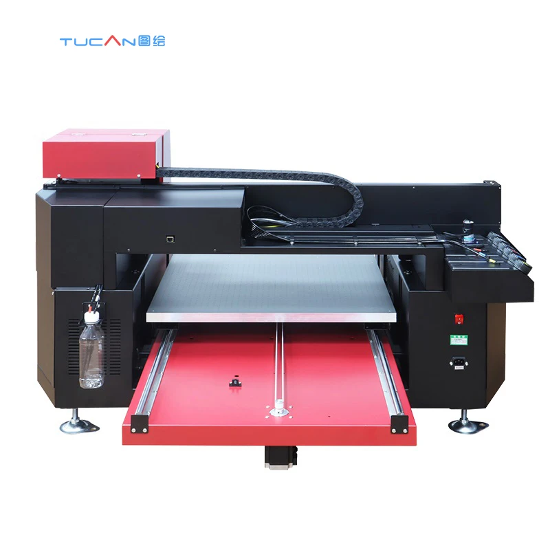 60*90cm XP600 Print head UV Flatbed Desktop Sticker Printer For Acrylic Ceramic Stone Golf Ball Bottle Pen Carton inkjet printer