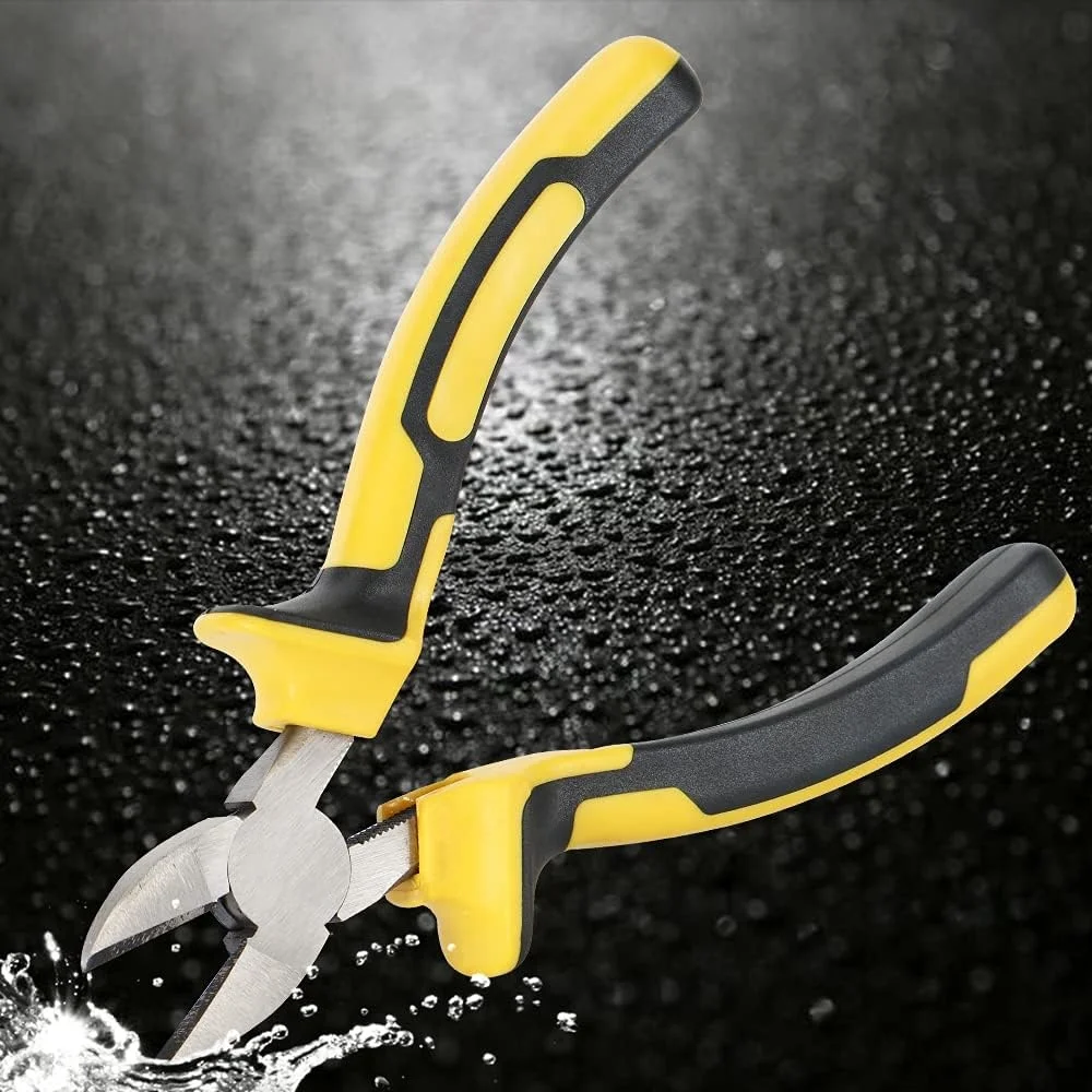 GTYPRO Diagonal Cutting Pliers 6 Inch Diagonal Cutters Wire Cutters Durable Nickel Chromium Steel Construction  CR-V Taiwan