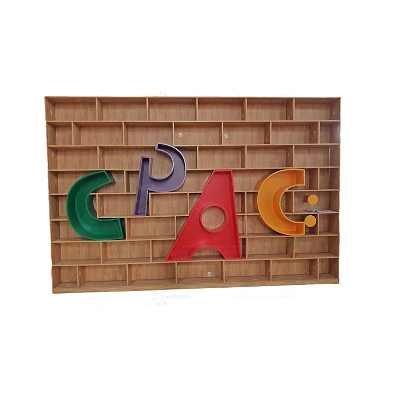 Chiquitos Customized Children Library Room Furniture Alphabetic bookshelf For kids library  decorate furniture Reading Room