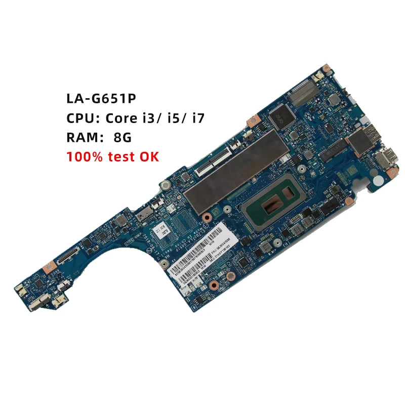 ELZ02 LA-G651P Mainboard For Lenovo S530-13IWL Laptop Motherboard With I3 I5 I7 CPU GPU-2GB 8G-RAM 100% Test Ok