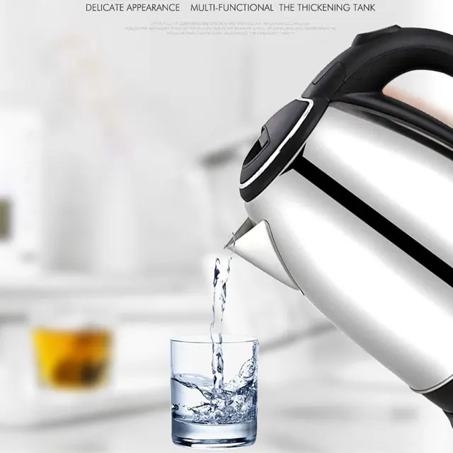 1.8L good quality 304 Stainless Steel Kettle Matt finish SS with easy Lid Hotel Kettle