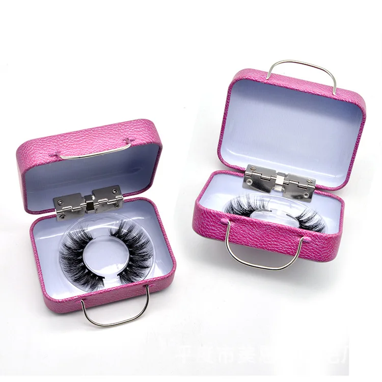 
RTS Wholesale mini Metal Vintage Suitcase Eyelashes Case Lash Package 