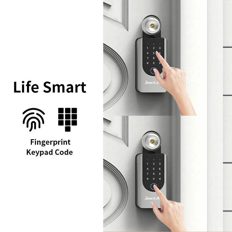 Anti Theft Password Secure Key Box Biometric Home Storage Safe Lock Box For Keys