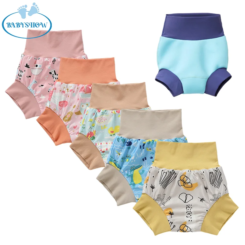 Babyshow Eco-Friendly Reusable Soft Breathable Waterproof One Size Fits Swim Wear For Baby Newborn Swimming Diaper Pants