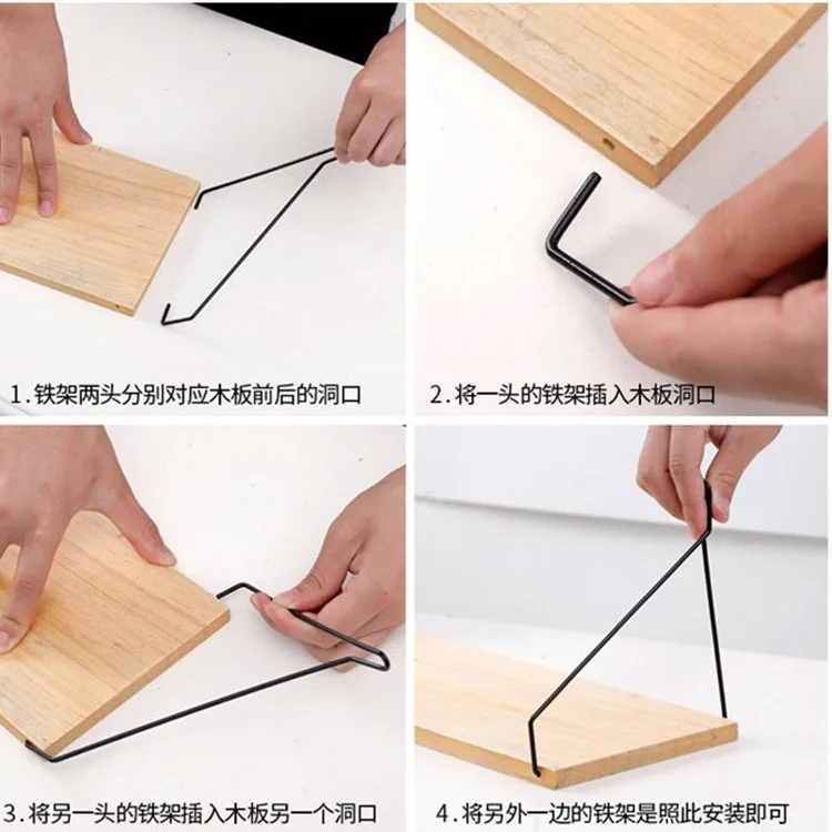 Wooden wall shelf for living room Partition decorative wall mounted shelf (can be sold separately hangers)