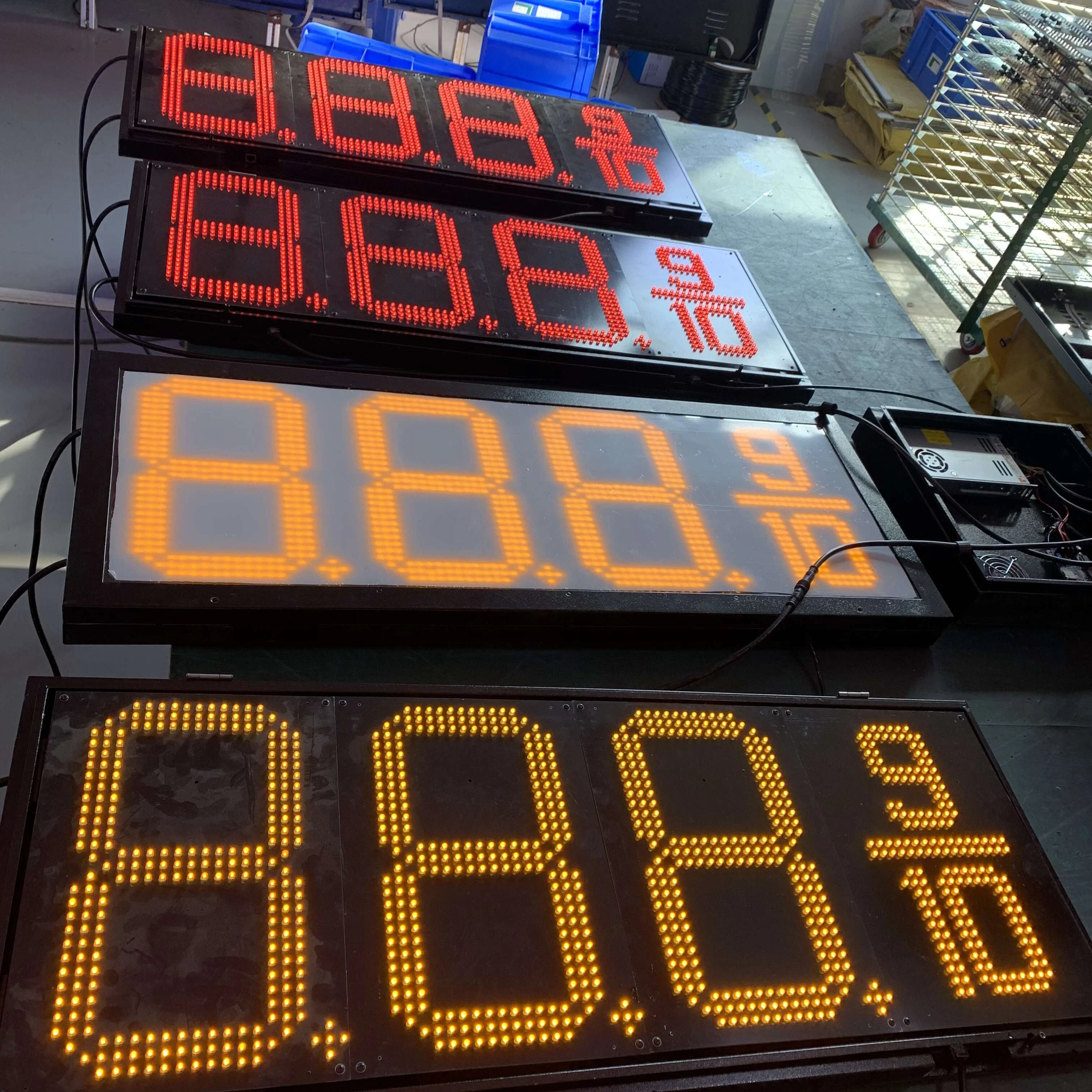 Digital Gas Price Changer LED Signs Regular Diesel Outdoor GAS STATION PRICE SIGN 18 inches led gas price sign