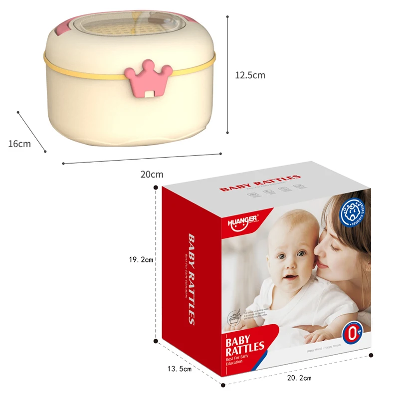 14 Pcs baby silicone rattles handbell teether toys set animal soft silicone teether rattle with drainage storage box for newborn