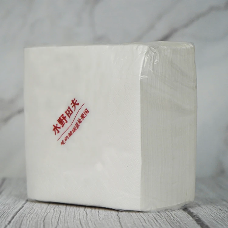 Hot Sale 1/4 Folded custom napkins with Logo Printed Restaurant Dinner Cocktail Lunch Tissue Paper Napkins
