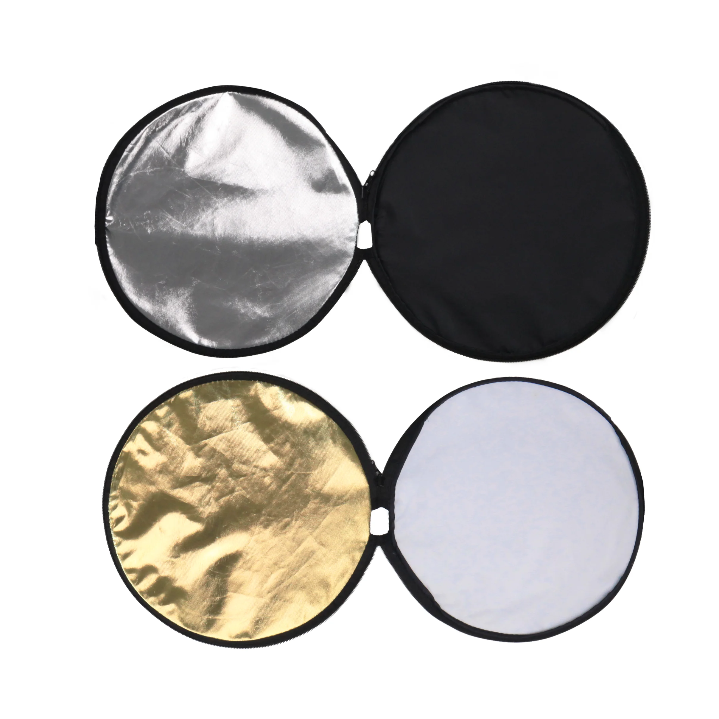 Silver Gold Photography Reflector 30cm 2 In 1 Collapsible Studio Photo Round Reflector Board Indoor Outdoor Lighting Diffuser