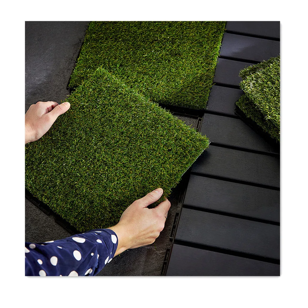 PBGT-334  4color garden landscaping & decking, Artificial grass turf,  grass composite deck tiles for villa playground