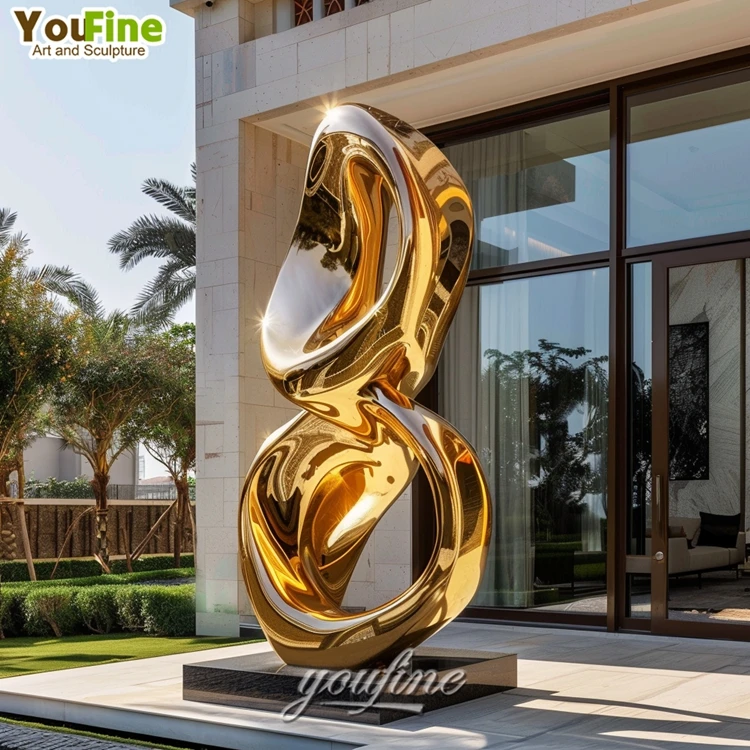 Modern Abstract Stainless Steel Contemporary Metal Art Garden Sculptures