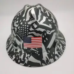 miner safety helmet construction PE material hard hats for miner mining safety helmet lamp full brim hat