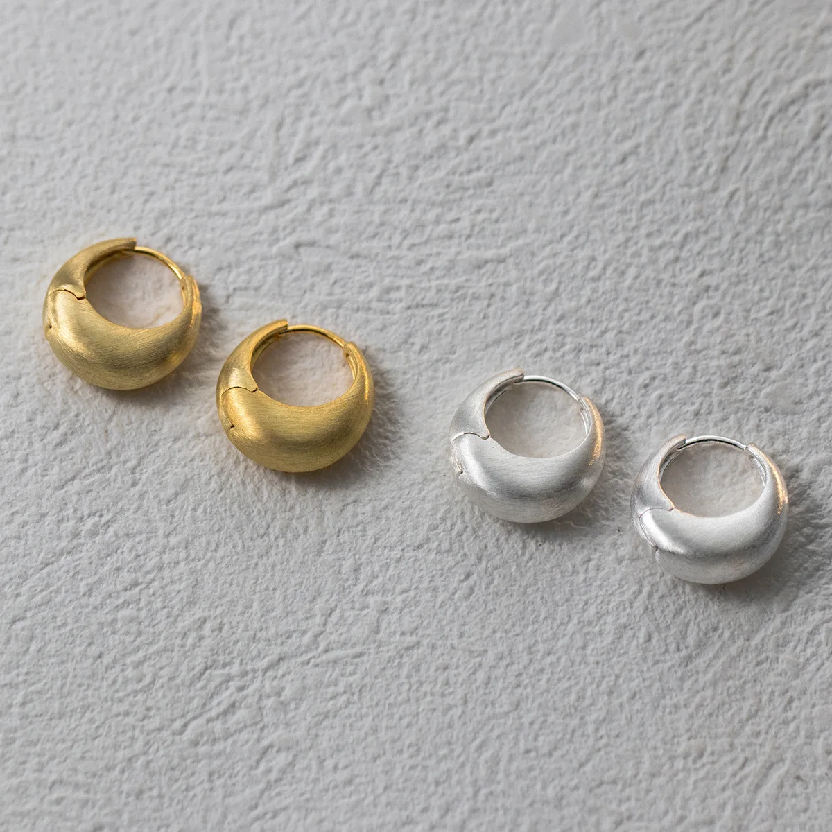 fashion jewelry 925 sterling silver chunky statement earrings heavy water drop U shape gold plated hoop earrings women luxury