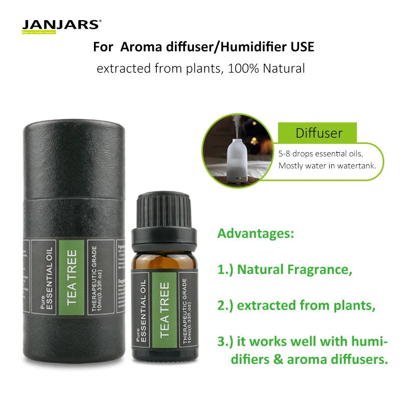 
Pure Essential Oils 1 Gift Set Natural Plant Aroma Essential Oil Diffuser Eucalyptus Vanilla Mint Geranium Rose Tea Tree Oil 