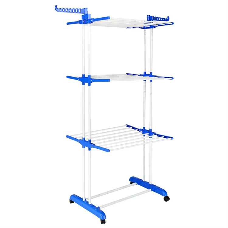Heavy Duty Telescopic Clothing Laundry Baby Clothes Hanger Garment Drying Rack Dryer Stand
